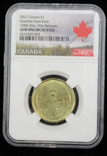 2021 Canada $1 Klondike Gold Rush 125th Ann. First Release NGC GEM UNC