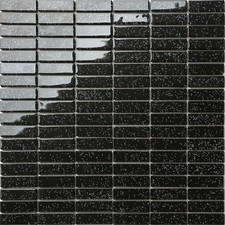 Mosaic Tiles Glass Black Glitter Rectangle (MT0010)