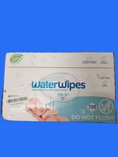 WaterWipes Plastic Free Water and Drop of Fruit Baby Wipes Pack of 12 720
