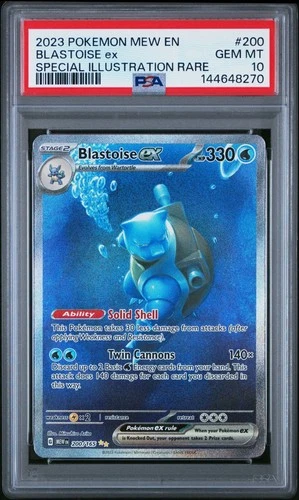 PSA 10 Blastoise ex #200/165 Sv: Scarlet & Violet 151 Special Illustration Rare