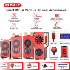 Daly BMS 4S 12V/8S 24V/16S 48V 100A-250A LiFePo4 BMS with LCD/WiFi/Balancer lot