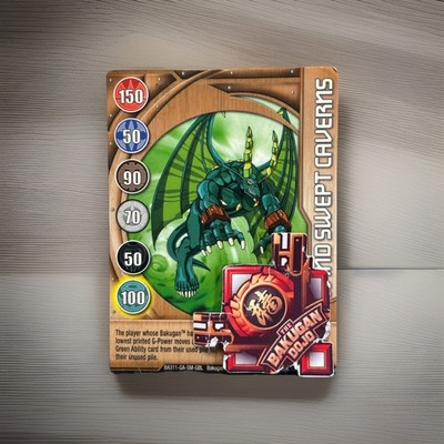 Bakugan New Vestroia Copper Gate Card   Wind Swept Caverns   Garganoid 20/48d