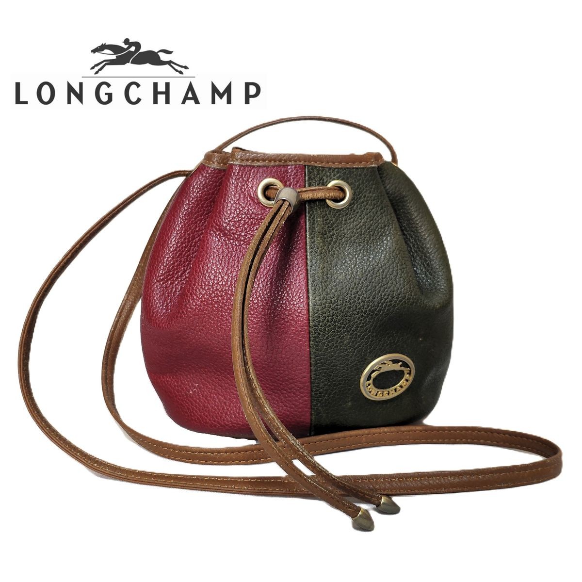 Rare Longchamp Longchamp Drawstring Shoulder Bag … - image 1