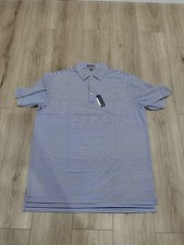 NWT Peter Millar Summer Comfort Performance Golf Polo Striped Casual Men XL