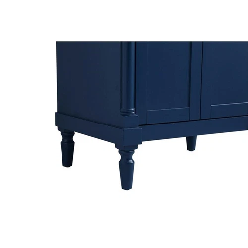 Elegant Decor Lexington 30" Traditional Wood Bathroom Vanity in Blue/Gold - Picture 11 of 16