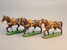 QUIRALU LEAD REPRODUCTION 3 HORSES UNDER ROD FOR ARTILLERY TRAIN LOT 1