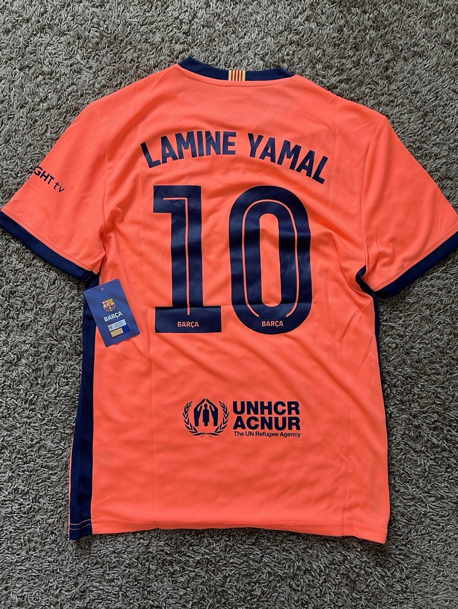 Lamine Yamal Number 10 fc Barcelona Jersey Neon Orange 2026 | eBay