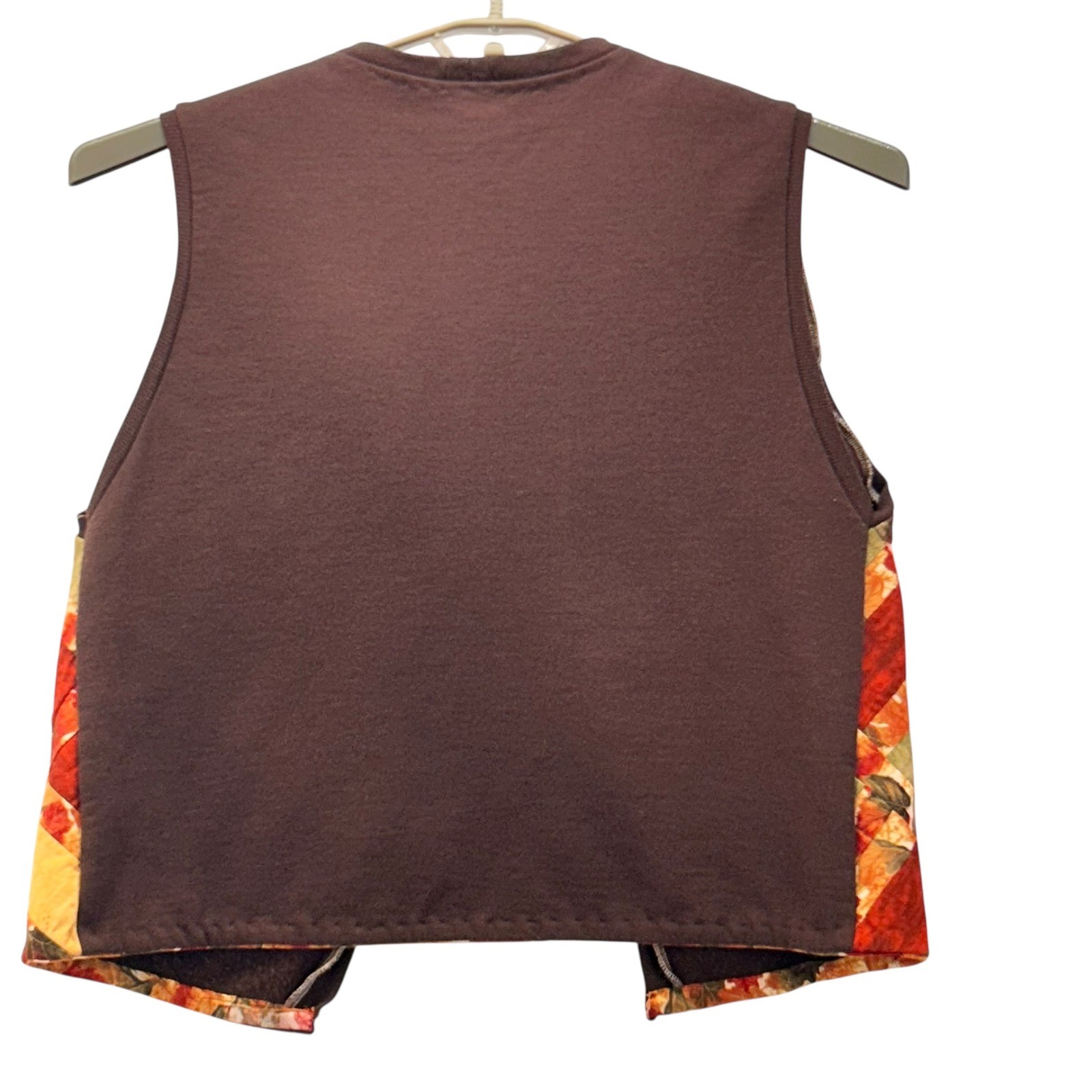 Handmade Vest Large Patchwork Fall Autumn Boho Co… - image 2