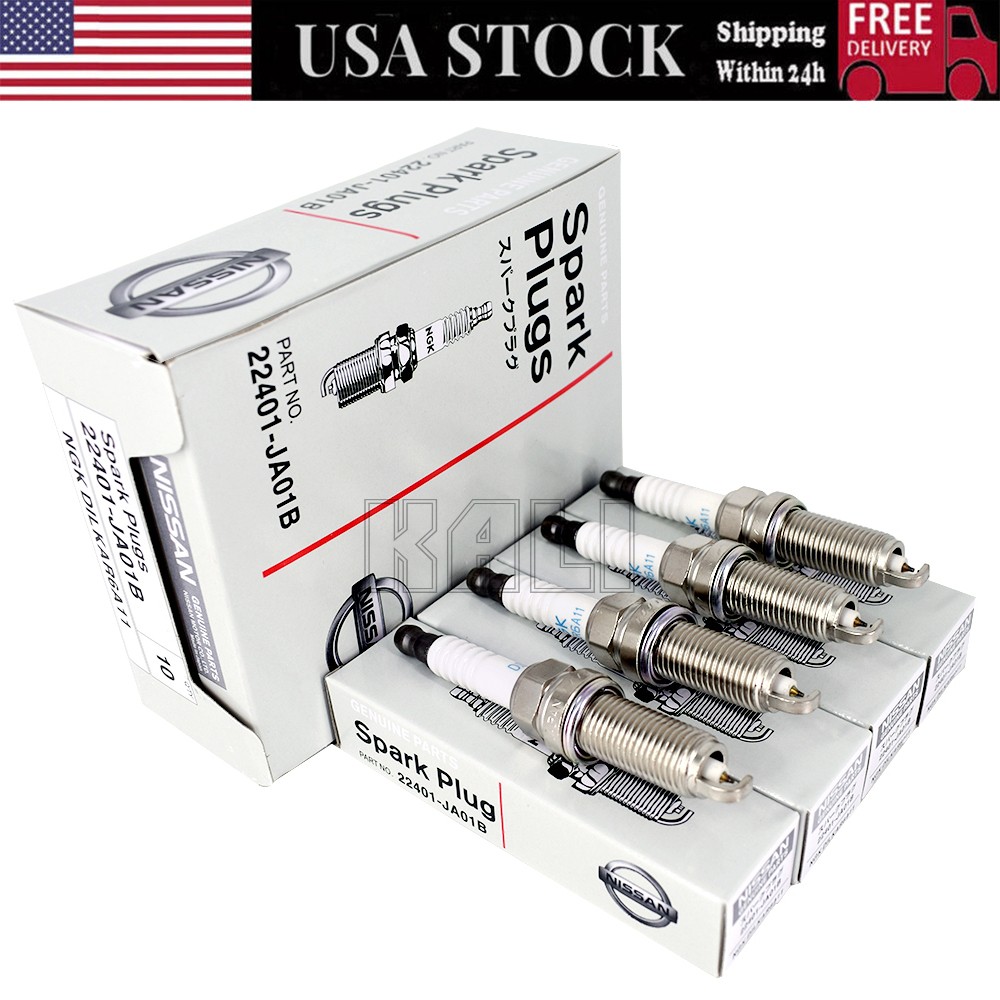 4x OEM Iridium Spark Plugs For Nissan Altima Rogue Sentra DILKAR6A11 22401-JA01B