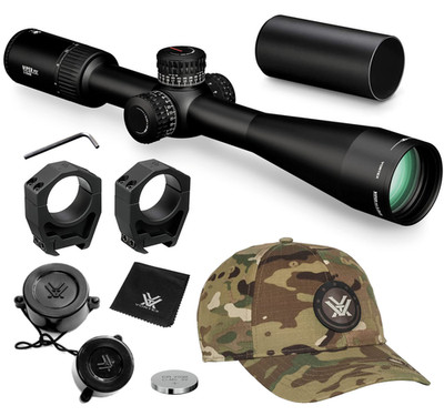 Vortex Optics Viper PST Gen II 5-25x50 Riflescope EBR-7C MRAD with Rings and Hat
