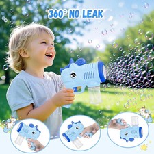 Unicorn Electric Bubble Gun Automatic Bubble Blower Machine Kids Outdoor Toy