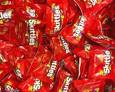 SKITTLES Original Fun Size, Individual Packs, 5 Flavors - Bulk Candy 2 LB Sale!
