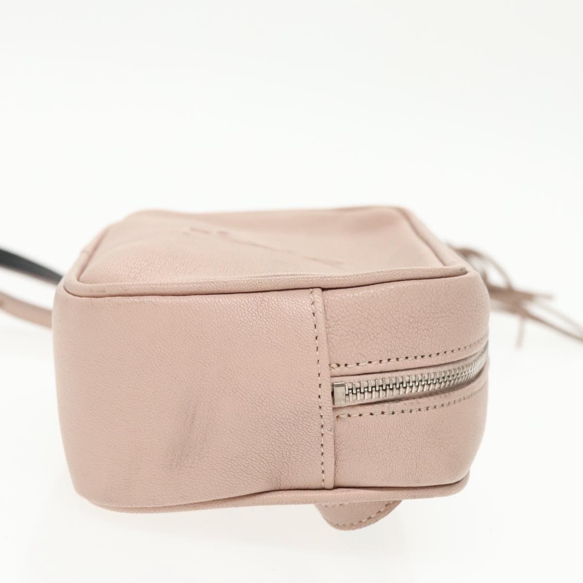 Borsa A Spalla In Pelle Rosa Saint Laurent Lou Autentica