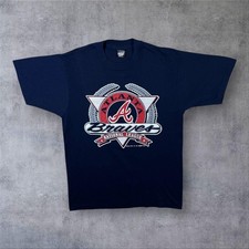 Vintage Screen Stars 1992 MLB Atlanta Braves Baseball Single Stitch T-Shirt L M