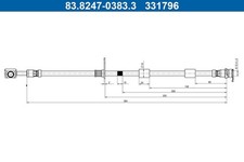 ATE Bremsschlauch vorne rechts Für FORD Puma 19- 2421406