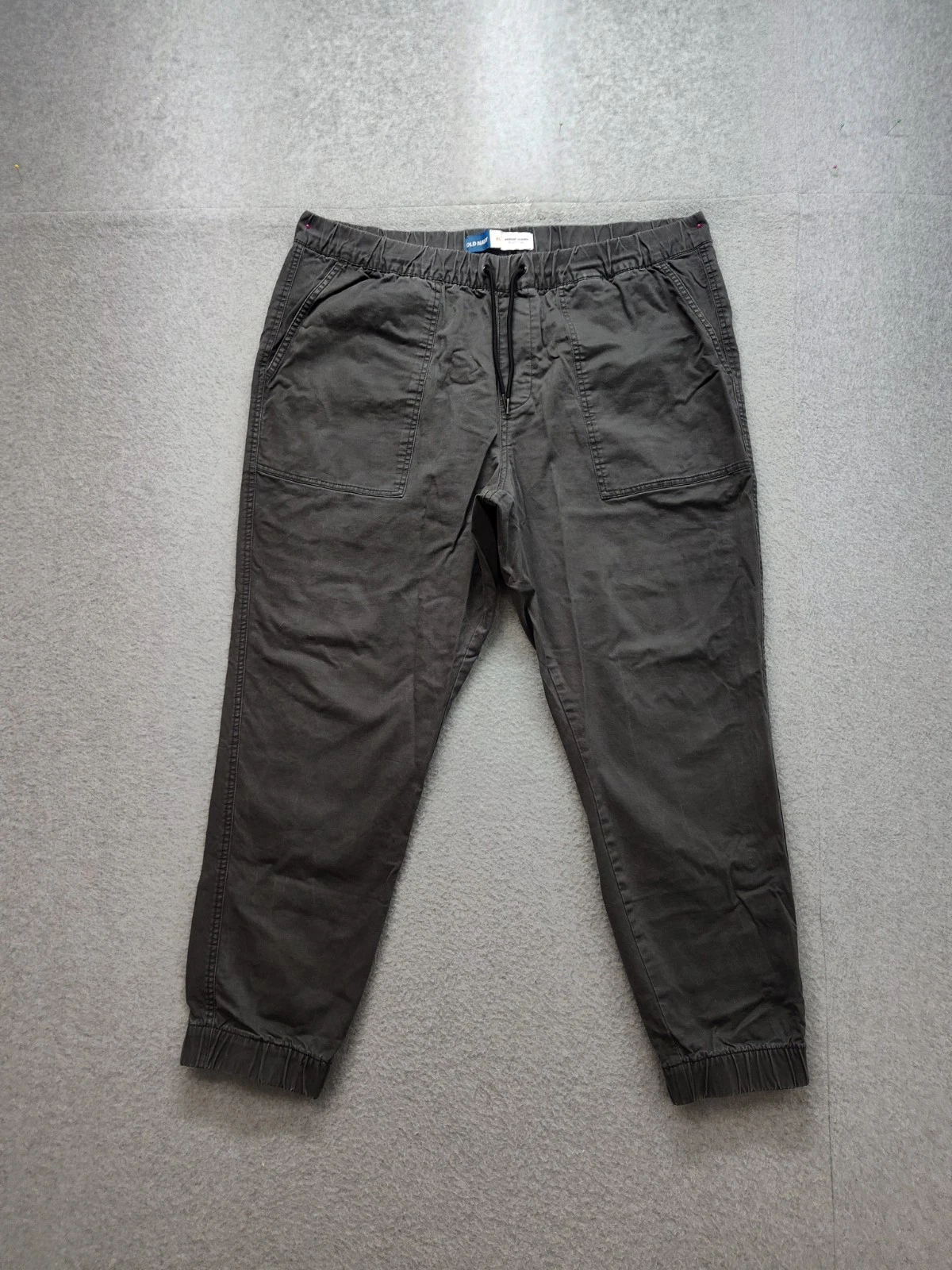 Old Navy Women Pant XL Gray Drawstring Tapered Leg Modern Jogger High Waist