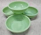 Set of Four (4) Fire-King Jadeite Restaurant Ware 5.5" Inch Soup Bowls