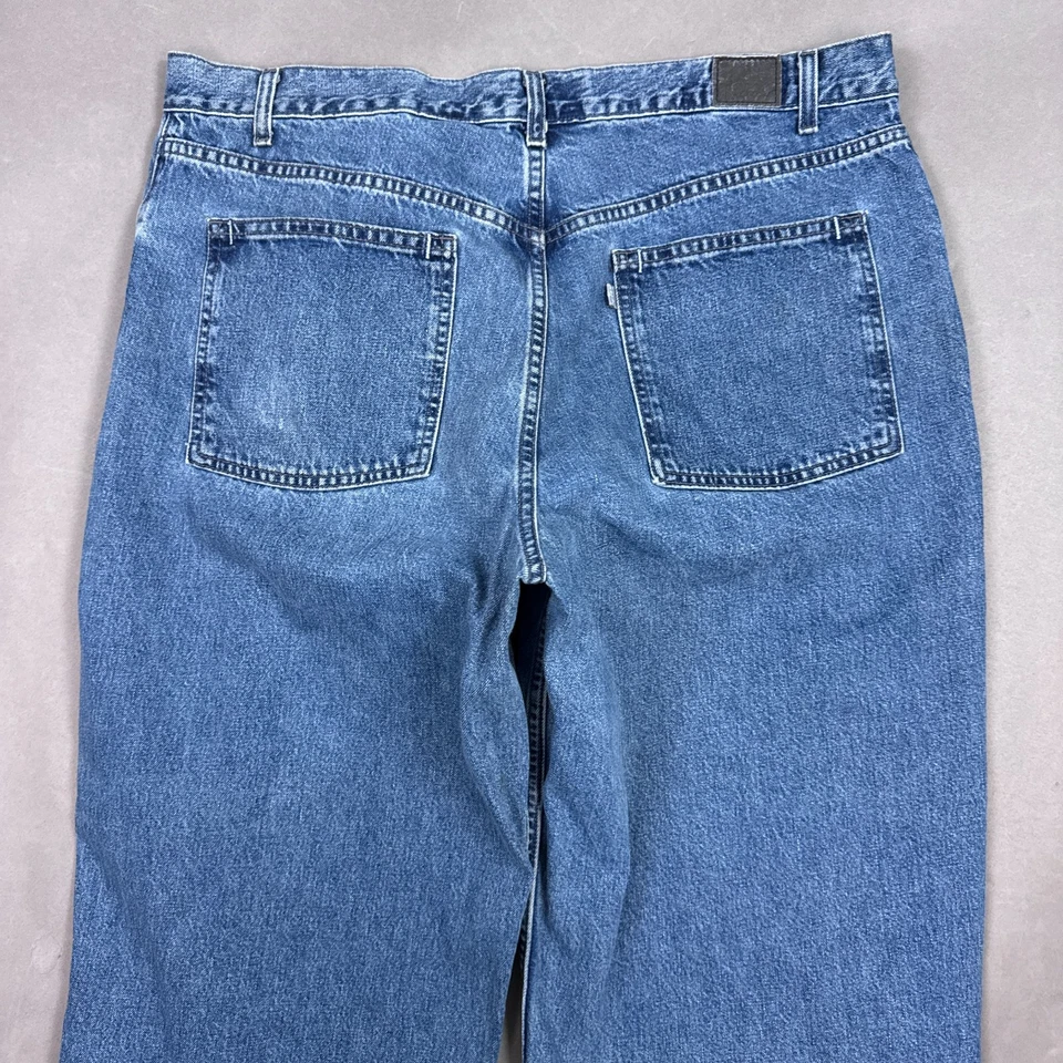 Vintage Levis Silver Tab Jeans Men 40x30 Blue Baggy Loose Y2K Made In USA Pants - Image 4 of 4