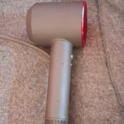 Dyson Standard Hair Dryer, Gray/Red Color with Red Ring Accent Details