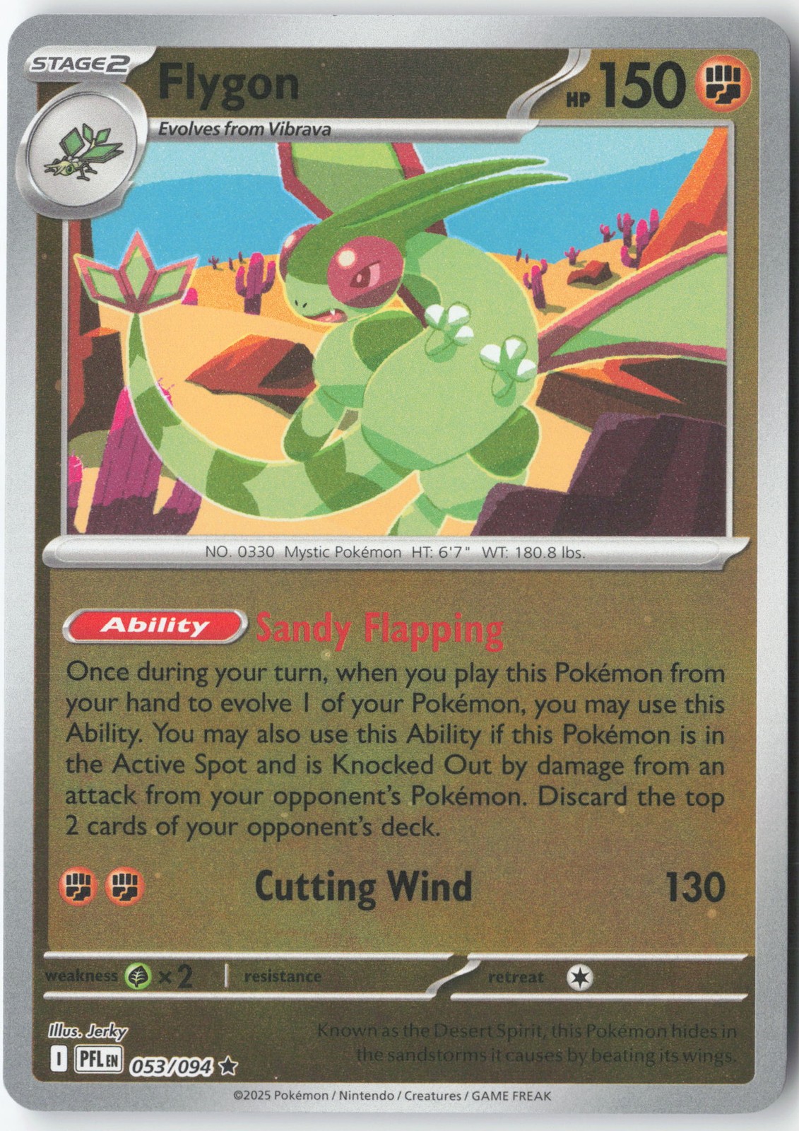 Flygon Rare ME02: Phantasmal Flames 053/094 NM Reverse Holofoil