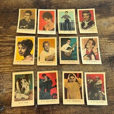 1961 Dutch Gum D Set LOT(12) Burt Lancaster Gary Cooper Western Movie Stars