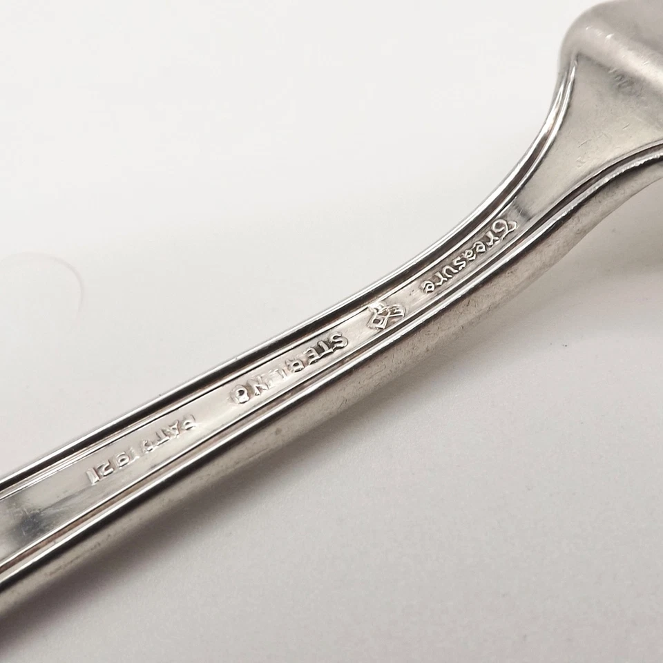 Antiguo cuchillo de mantequilla Lunt de plata esterlina William Mary Treasure Master de 7 pulgadas Foto 4 de 4