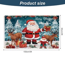 NQEUEPN Large Christmas Flag, 3x5ft Merry Christmas Flag Banner Double-Sided ...