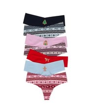 Victortia s Secret VS PINK 7 Panty Pack No-Show Thong NWT Medium