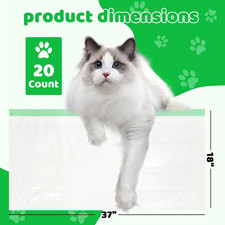 20 Cat Litter Box Liners Jumbo 37" x 18" Thicken Tear Resistant Litter Liners...