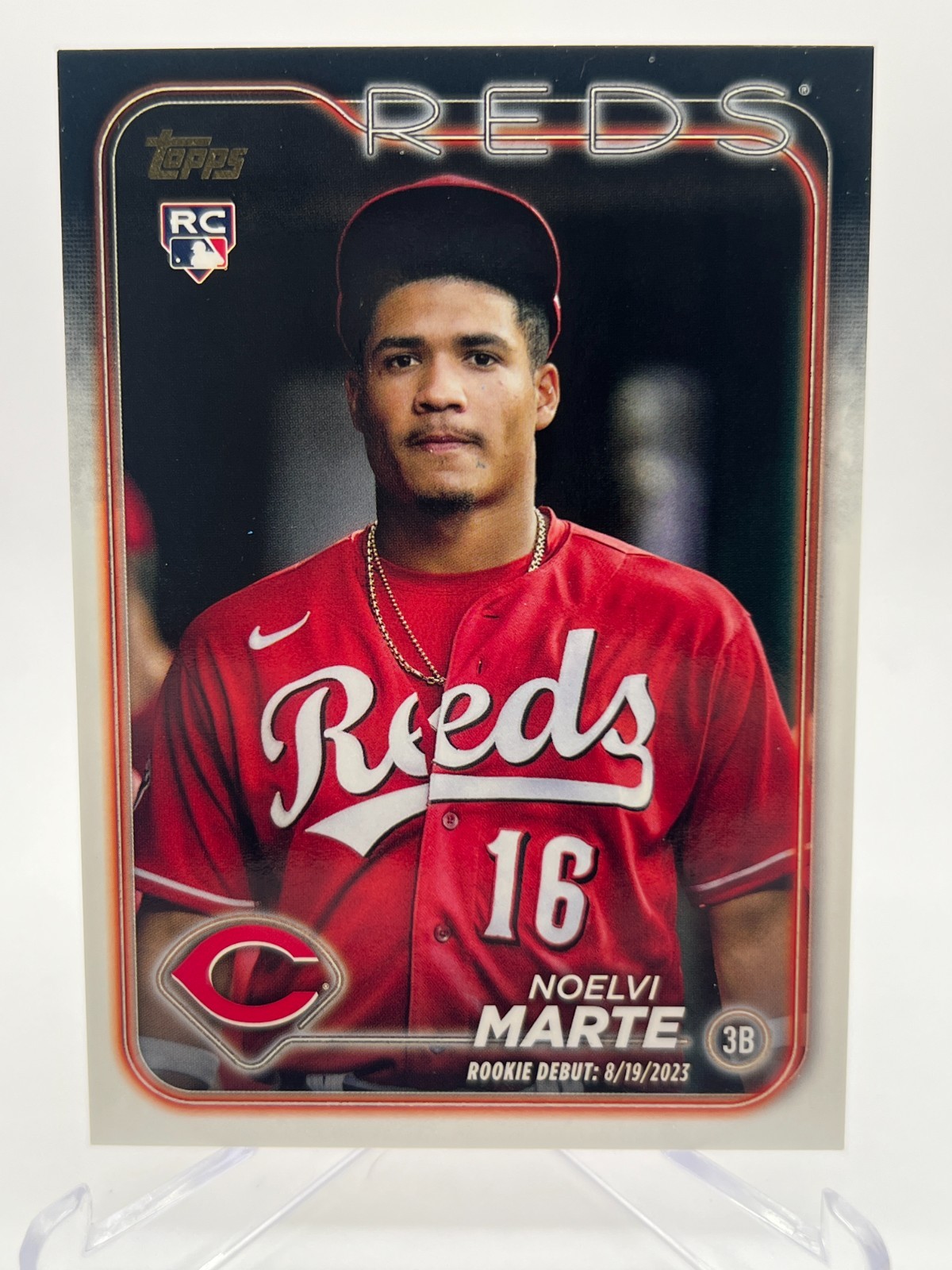 2024 TOPPS UPDATE NOELVI MARTE RC GOLDEN MIRROR SP NO. US187 REDS