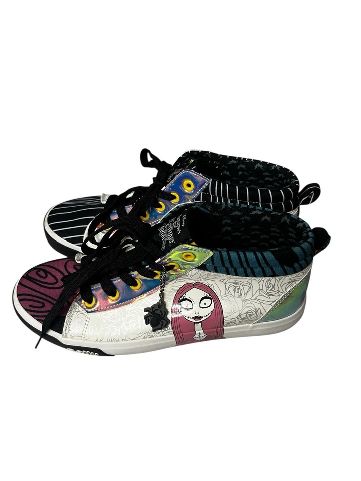 Disney Jack and Sally Pesadilla antes de Navidad Zapatos Mujer 9 Top Alto Raro Foto 4 de 4