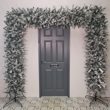 8ft (2.4m) Tall Premier Indoor / Outdoor Snowy Flocked Christmas Tree Arch