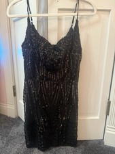 Windsor Black Sequin Short Formal Dress Size 9/10