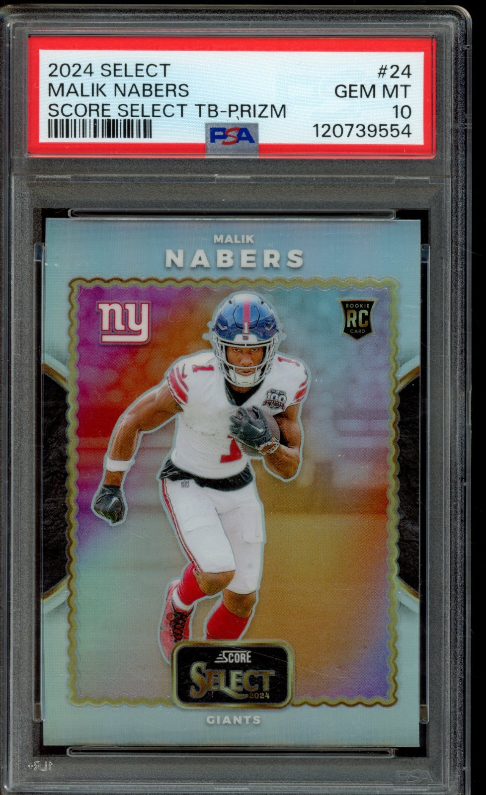 2024 Select Malik Nabers Score Select Throwback Silver RC #24 PSA 10