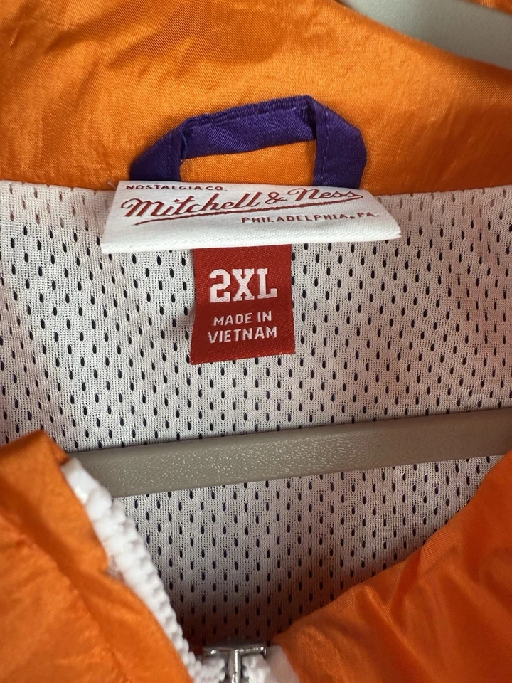 Cortavientos Mitchell & Ness Clemson Tigers cremallera completa retro forrado para hombre talla 2XL Foto 3 de 4