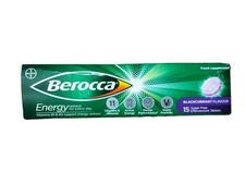 2x Berocca Blackcurrant Energy Vitamin Effervescent Tablets
