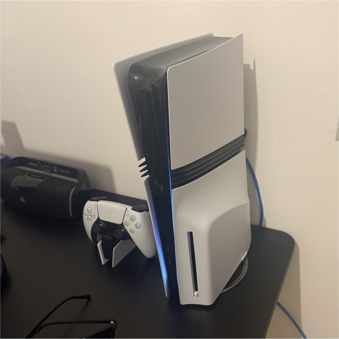 Sony PlayStation 5 PS5 pro console bianca con base e DualSense+cd