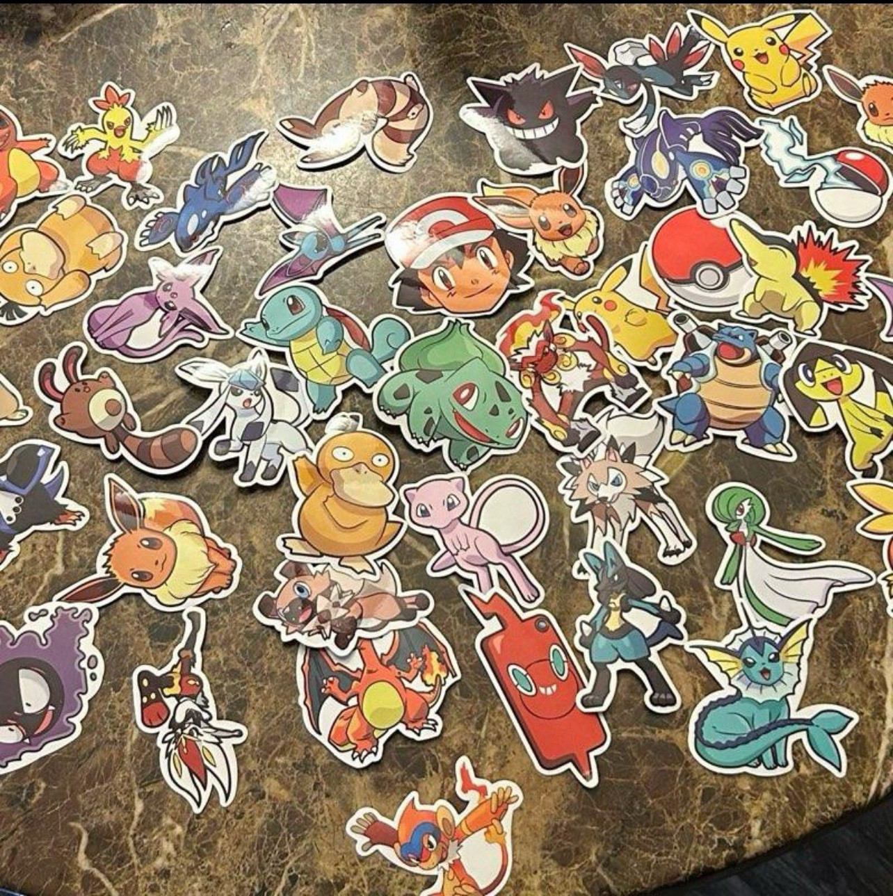 50 Pc Big Pokemon Stickers