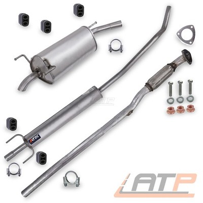 AUSPUFFANLAGE MITTELSCHALLDÄMPFER ENDSCHALLDÄMPFER FÜR OPEL CORSA C F08 F68 1.0