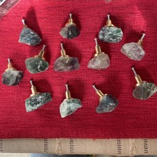 Fluorite Crystal Gemstone Knobs - Set of 12- Decorative - Door Cabinet Drawer
