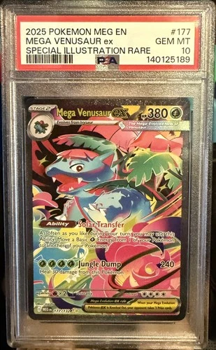 Mega Venusaur Ex Pokemon Meg En-Mega Evolution 177/132 PSA 10