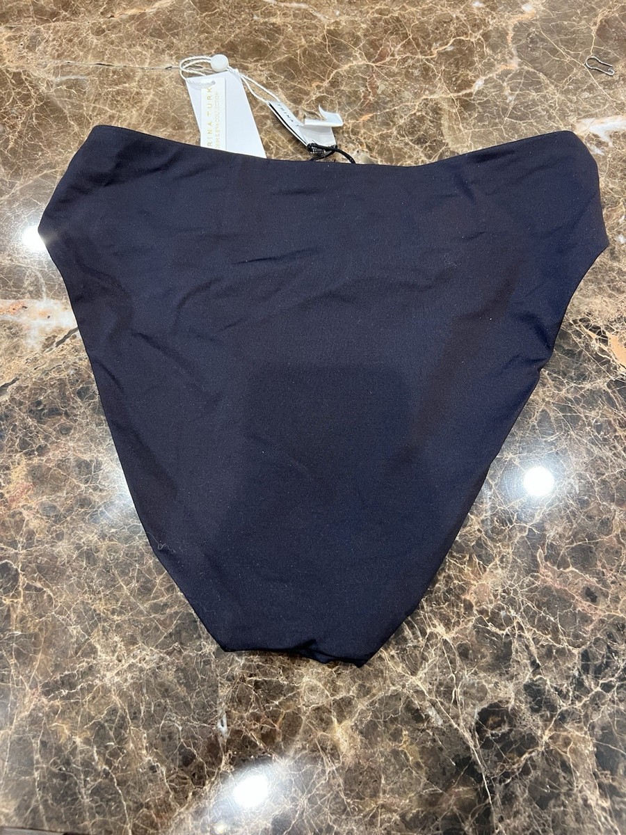 NWT- Trina Turk High Waisted Bikini Bottom- Size 8- Black | eBay