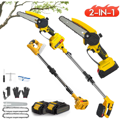 #ad 2 in1 Cordless Pole Saw Brushless Mini Chainsaw for Tree Trimming w 2 Batteries $55.99