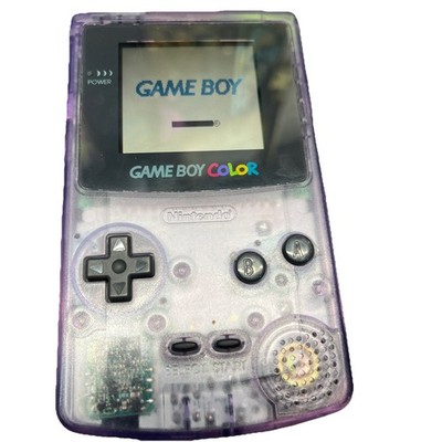 Nintendo Game Boy Color Clear  Atomic Purple CGB-001 GBC RESTORED NEW BODY