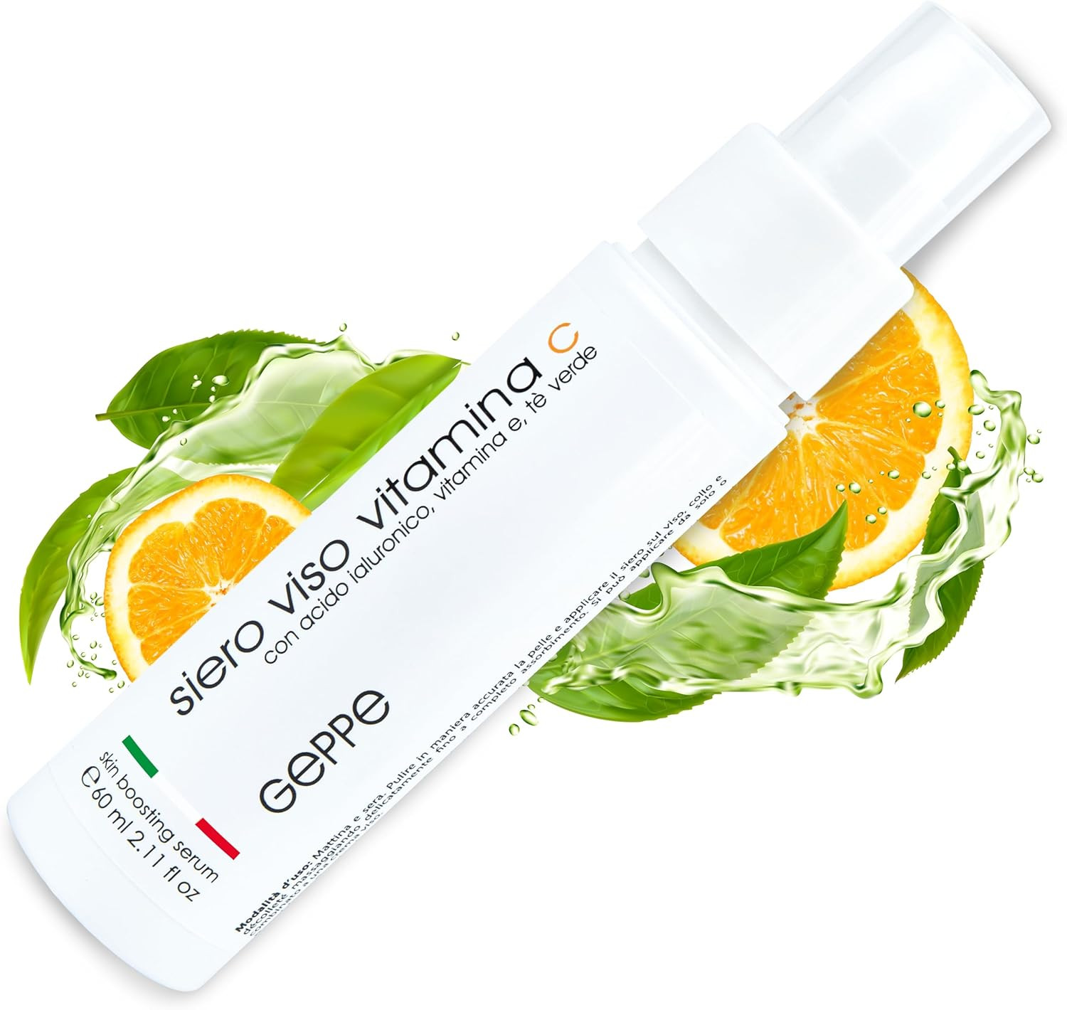 Bio Siero Viso Vitamina C 20% e Acido Ialuronico 60ml - Idratante Top