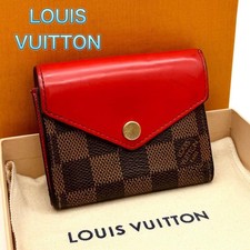 Louis Vuitton Damier Portefeuille Zoe Folded Wallet Cocorico Red