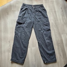 Free People Black Cargo Pants With Pockets Button Hem Size 6