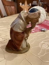 Piękna stara figurka szopki Król Kaspar klęczący z gipsu na szopkę 20 szt. Marketowana