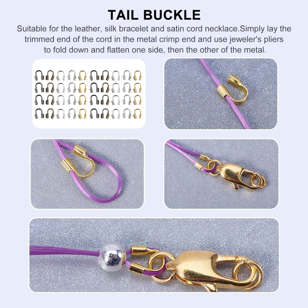 APL 500 pezzi fibbia coda in lega a forma di U gioielli fai da te strumento accessori gioielli