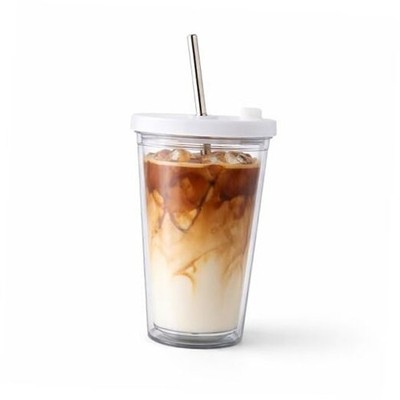Reusable Iced Coffee Cup (16 Oz), Leakproof Iced Coffee Tumbler with | eBay